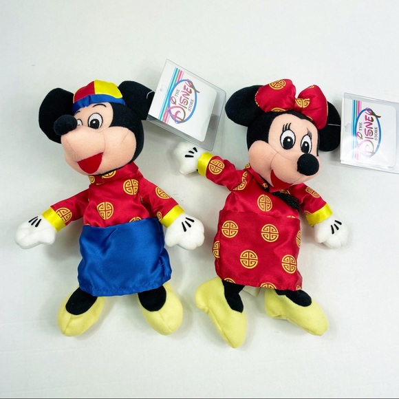 Hong Kong Disney Store Chinese New Year Mickey & Minnie Mouse Disney Plush Toys - Picture 12 of 12